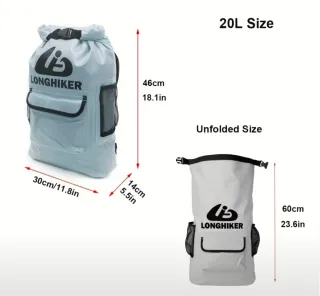 Mochila impermeable 20L naranja