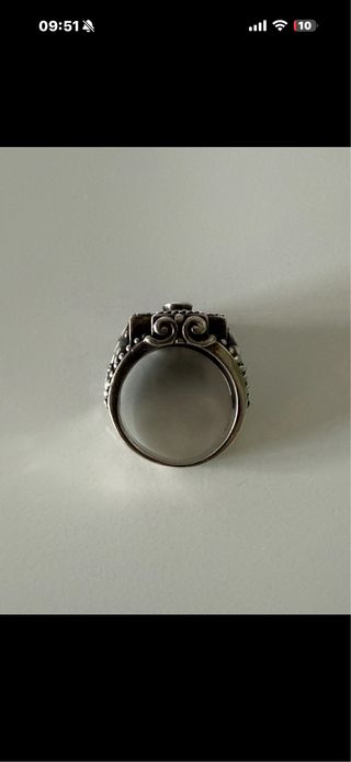 Anillo Plata 925 y Ónix Natural Japon