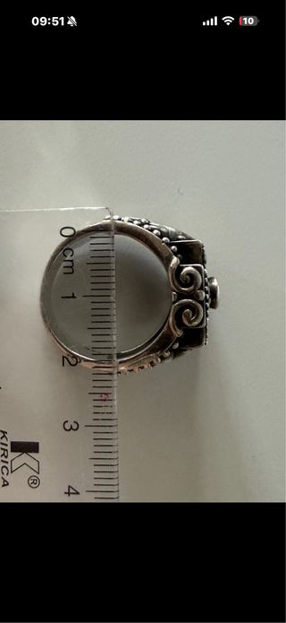 Anillo Plata 925 y Ónix Natural Japon