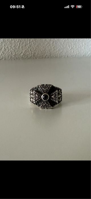 Anillo Plata 925 y Ónix Natural Japon