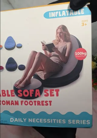 Sofá Hinchable Wonflex con Reposapiés