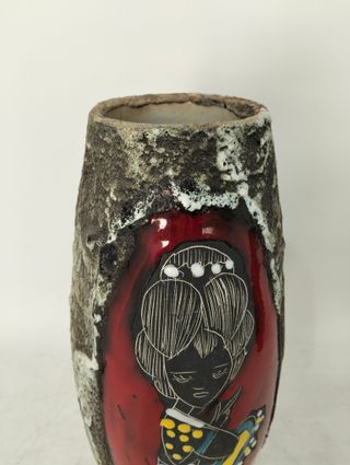 Coppia Vasi Ceramica Lava San Marino Italy