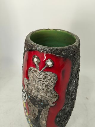 Coppia Vasi Ceramica Lava San Marino Italy