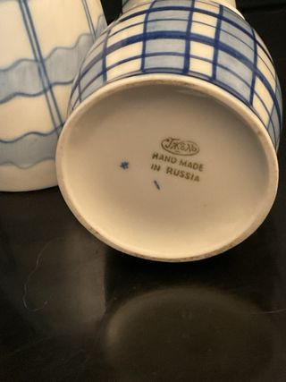 Statuine russe in porcellana - 2 pezzi