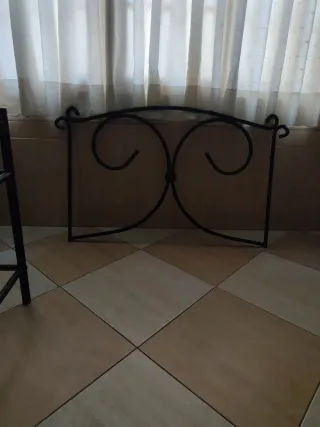 Cabecero forja 90cm + Mesita cristal