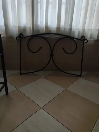 Cabecero forja 90cm + Mesita cristal