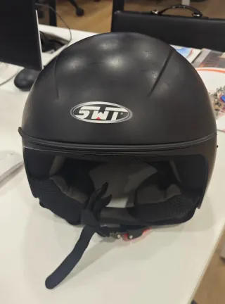 Casco Jet Talla M Negro