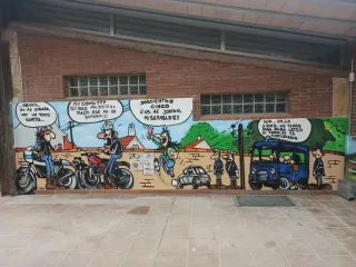 Mural de cómic Joe Bar