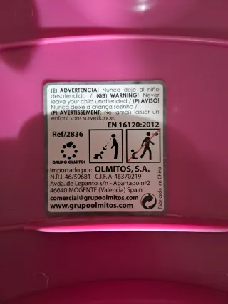 Silleta elevadora para bebé rosa