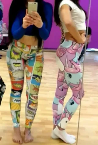 Leggings estilo cómic multicolor
