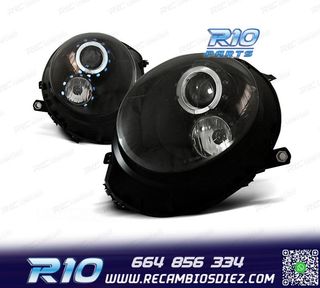 FAROS PARA MINI COOPER R56 R57 06-14 OJOS ANGEL FONDO NEGRO