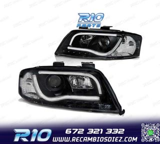 FAROS LED AUDI A6 01-04 LUZ DIURNA NEGRO
