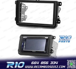MARCO NEGRO RADIO 2-DIN PARA SEAT ALTEA LEON TOLEDO SKODA FA