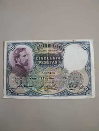 Billete 50 Pesetas Banco de España 1931