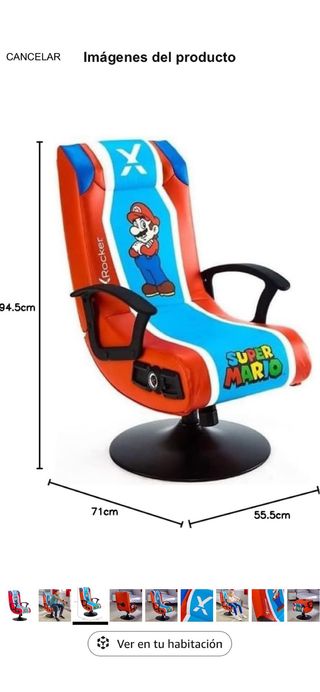 Silla Gaming X Rocker Super Mario