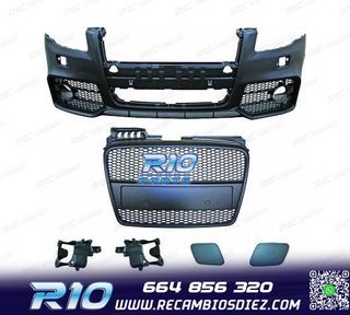PARAGOLPES DELANTERO AUDI A4 04-07 LOOK RS4 NEGRO