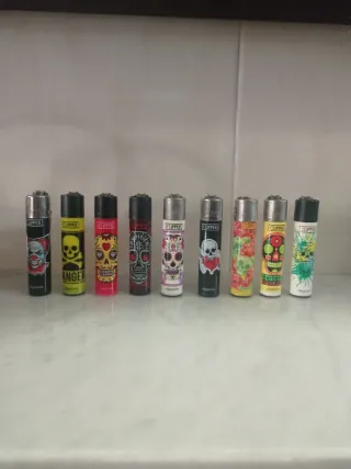 Lote 9 accendini CLIPPER