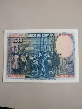 Billete 50 Pesetas 1928 Banco de España
