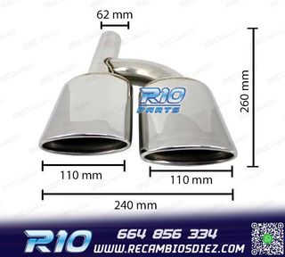 COLAS ESCAPE ESPECIFICA MERCEDES CLASE C W204 07-15 LOOK AMG