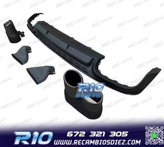 DIFUSOR AUDI A6 S LINE 19- LOOK S6 + COLAS ESCAPE NEGRO