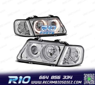 FAROS OJOS ANGEL AUDI A3 96-00 OJOS ANGEL CROMADOS