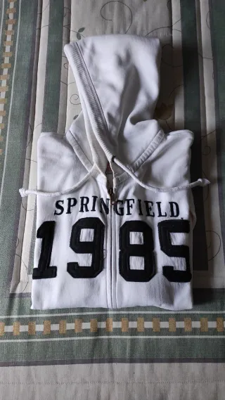 Sudadera Springfield 1985 Blanca
