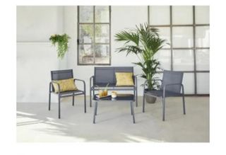 Conjunto Jardín Mesa + 2 Sillas + Banco