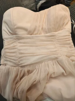 Vestido palabra de honor gasa