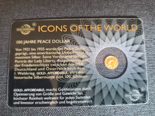 Moneda Oro 24K Icons of the World 2021