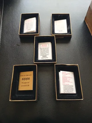 Lote 5 Caixas Zippo Vintage