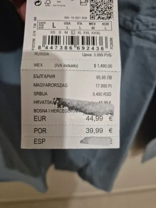 Camisa Springfield Talla L