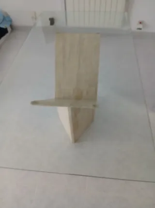 Mesa Comedor Cristal y marmol traventino y 4 Silla