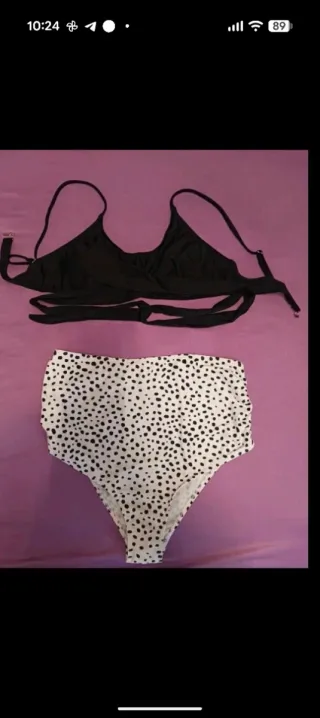 Bikini premamá negro y blanco