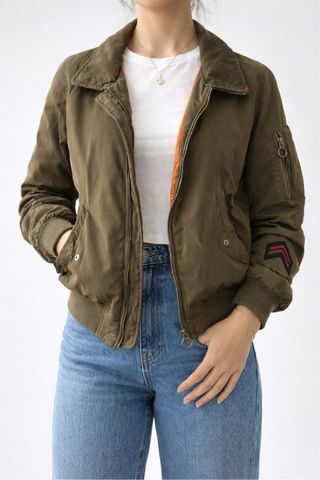 Chaqueta bomber militar verde