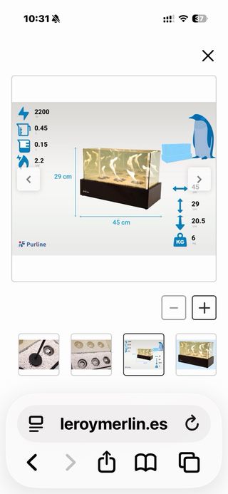 Biochimenea de sobremesa de 3 llamas Purline