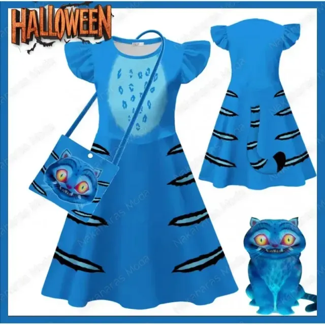 Disfraz Vestido Tigre Azul Niña