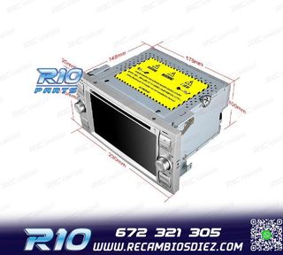 RADIO GPS ANDROID 12 PARA FORD FOCUS C-MAX FIESTA GALAXY KUG