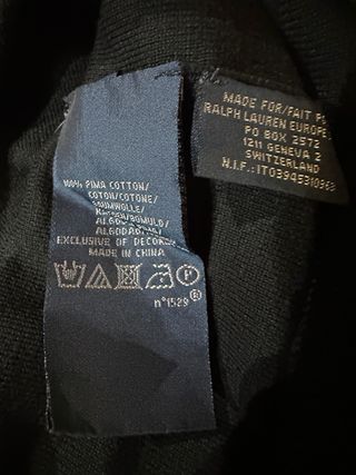 Jersey Ralph Lauren Bordado Negro L