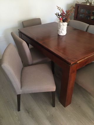 Mesa de comedor y 6 sillas El Corte Inglés