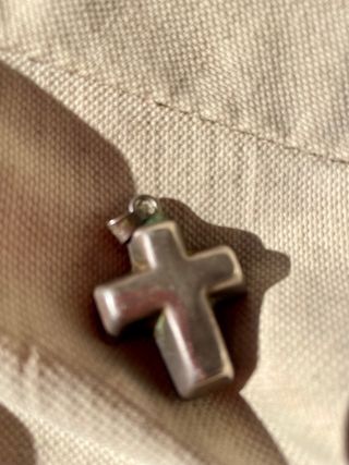 Cruz plata 925, Virgen de Guadalupe Resina