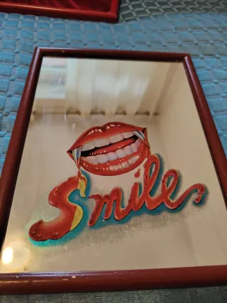 Specchio Coca Cola con cornice rossa