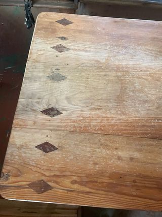 Mesa antigua madera maciza con cajón