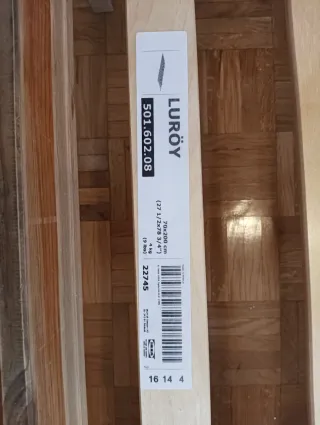 Estructura cama madera Ikea 140x200 con somier