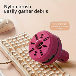 Mini aspiradora de escritorio blanca