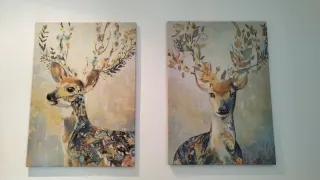 Cuadros Ciervos Flores Ikea