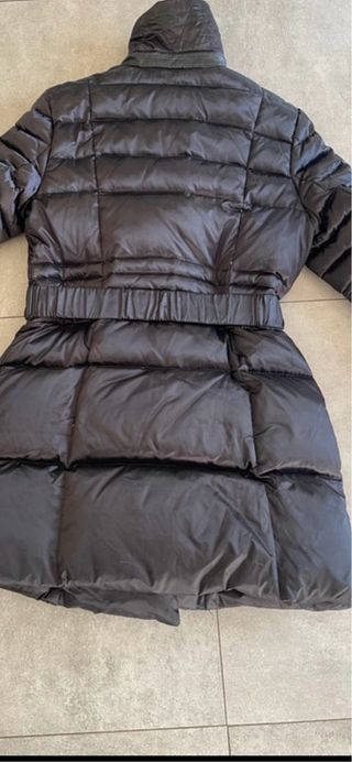 Chaqueta Morgan Negra Acolchada Cinturón