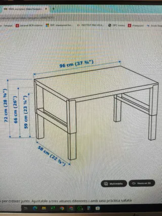 Mesa escritorio IKEA blanca modelo PAHL