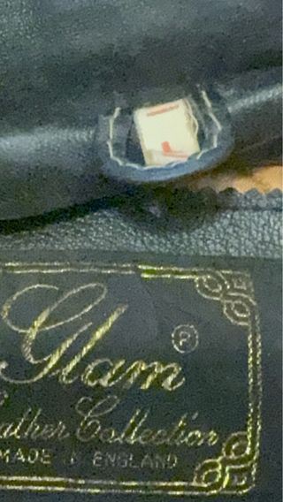 Cazadora de cuero acolchada