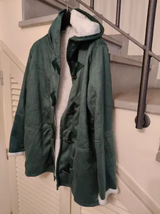 Giacca effetto montgomery verde pile