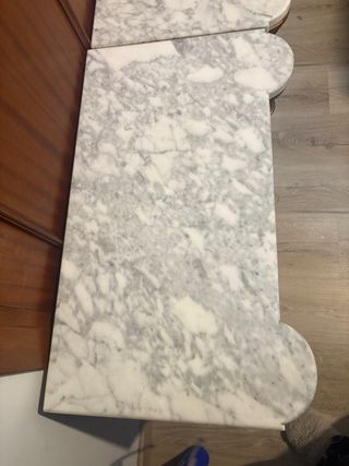 Mesitas de noche de madera con mármol